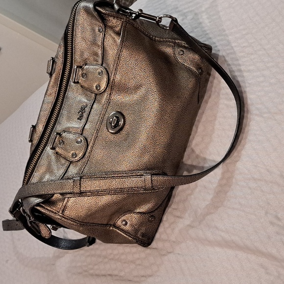 COACH RHYDER SATCHEL METALLIC SHOULDER BAG - Picture 1 of 16